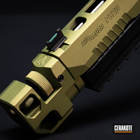 Powder Coating: Firearm,Zombie Green H-168,S.H.O.T,Sig Sauer,P320