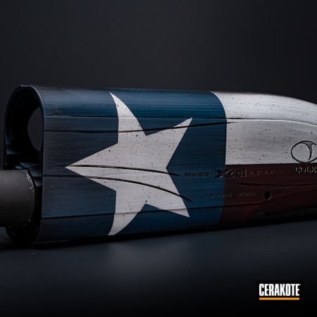 Powder Coating: Firearm,Bright White H-140,Graphite Black H-146,Shotgun,Texas Flag,a400,S.H.O.T,Beretta,RUBY RED H-306,Ridgeway Blue H-220,Battleworn