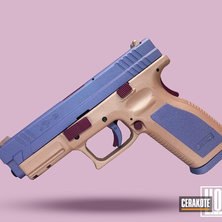 Powder Coating: ROSE GOLD H-327,CRUSHED ORCHID H-314,Pistol,Springfield XD,BLACK CHERRY H-319,.40