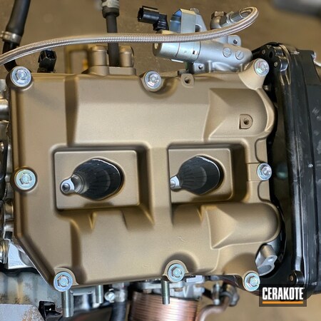 Powder Coating: Burnt Bronze C-148,Valve Cover,Subaru,Automotive,STI,Burnt Bronze