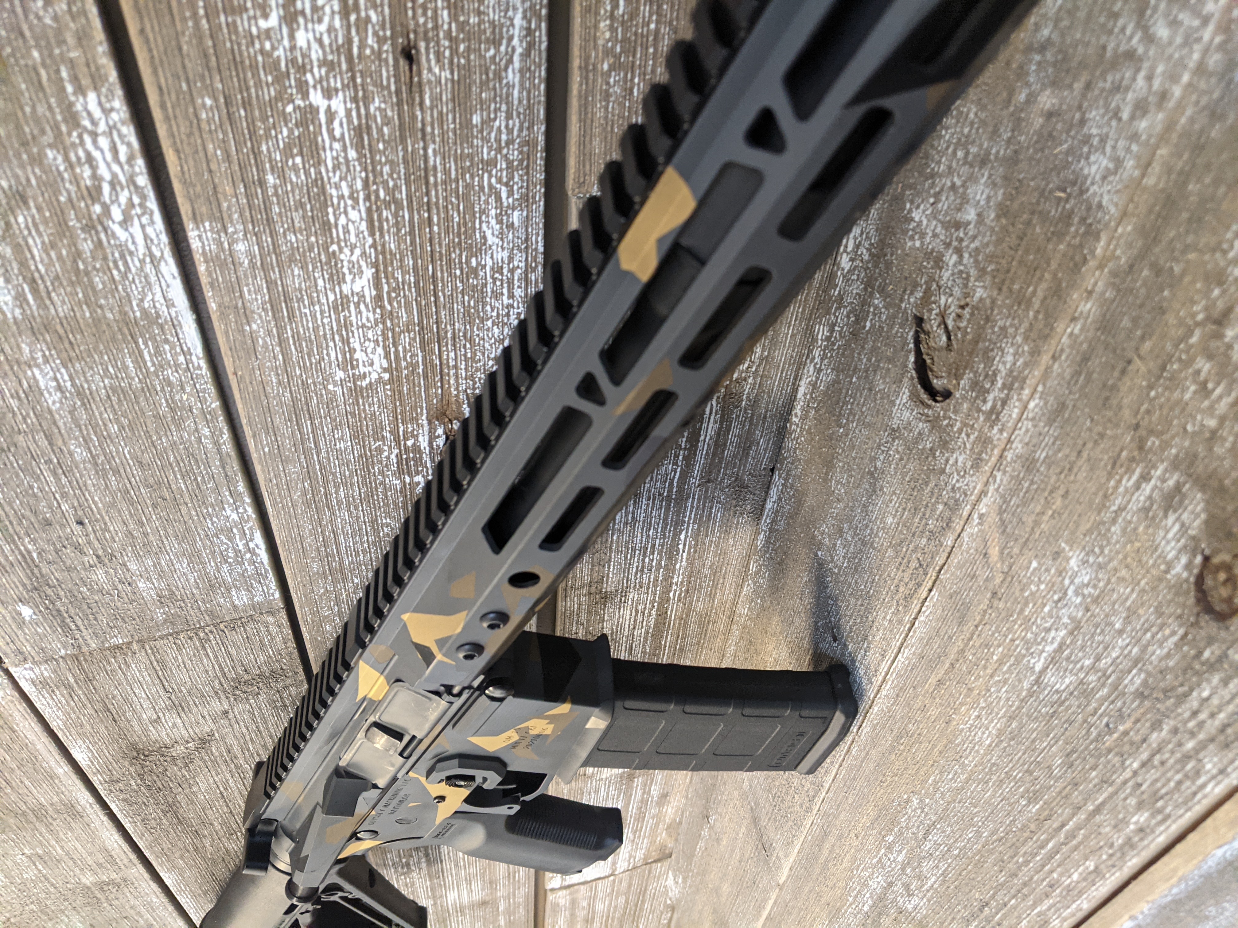 Splinter Camo AER Build Cerakoted using Sniper Grey, Graphite Black and ...