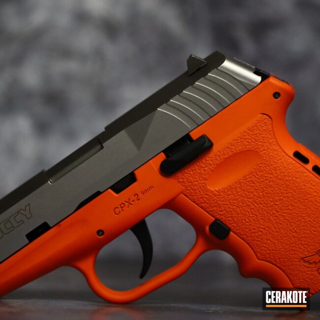 Sccy Cpx-2 Pistol Cerakoted Using Hunter Orange