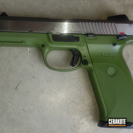 Powder Coating: Firearm,S.H.O.T,MULTICAM® BRIGHT GREEN H-343,SR9,Ruger,Handgun
