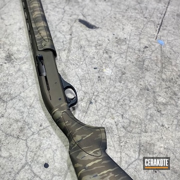 Remington 77-87 Cerakoted Using Graphite Black, Burnt Bronze And Multicam® Dark Green