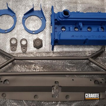 Automotive Parts Cerakoted Using Nra Blue And Tungsten
