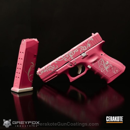 Powder Coating: Bright White H-140,Glock,Ladies,Prison Pink H-141