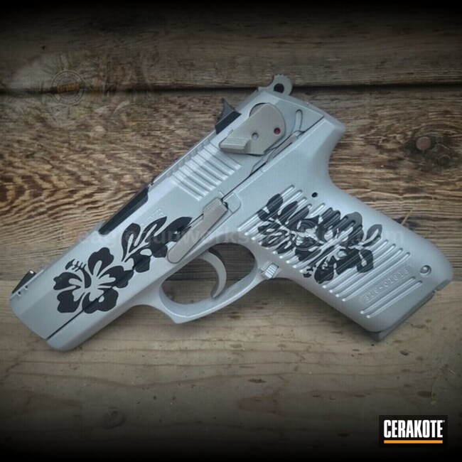 Ruger P95 Cerakoted Using Crushed Silver, Titanium And Graphite Black