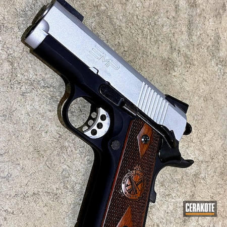 Powder Coating: 9mm,EMP,Two Tone,S.H.O.T,Crushed Silver H-255,Springfield 1911,Wood,Hammer,Firearms,Springfield Armory,Handgun