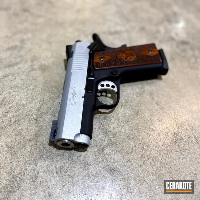 Springfield Armory 1911 Cerakoted Using Crushed Silver