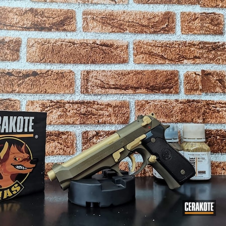 Powder Coating: 9mm,S.H.O.T,Beretta,Gold H-122,Beretta92,Burnt Bronze H-148