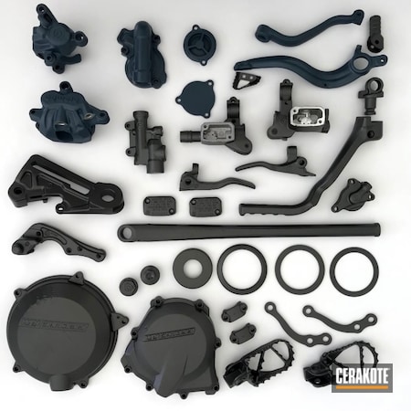 Powder Coating: Tungsten V-167,Blue Titanium H-185,Dirt Bike Parts,Dirt Bike,Automotive,Motorcycle,Motorcycle Parts