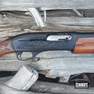 Remington 1100 Shotgun Cerakoted Using Gloss Black