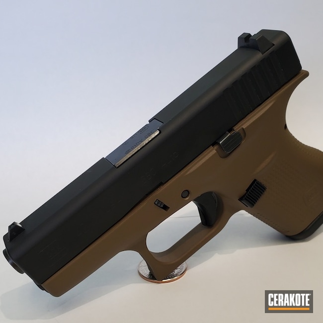 Two Toned Glock 42 Cerakoted Using Glock® Fde And Graphite Black