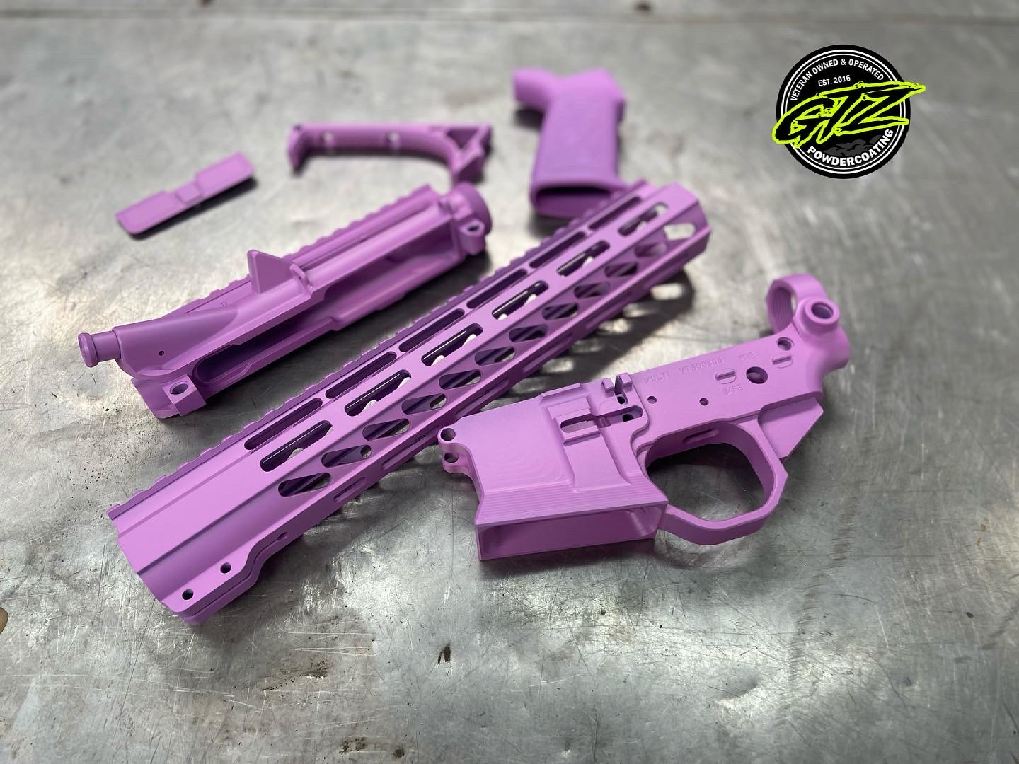AR Builders Set Cerakoted using Wild Purple and PURPLEXED | Cerakote