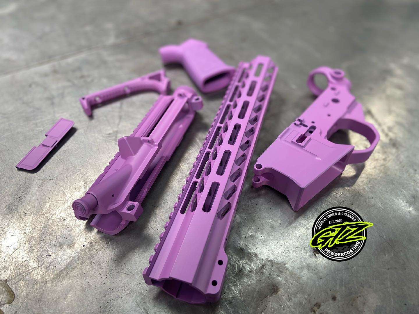 AR Builders Set Cerakoted using Wild Purple and PURPLEXED | Cerakote