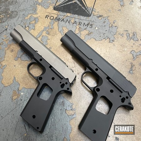 Powder Coating: Graphite Black H-146,1911,S.H.O.T,Handguns,Pistol,Gun Metal Grey H-219,Sniper Grey H-234