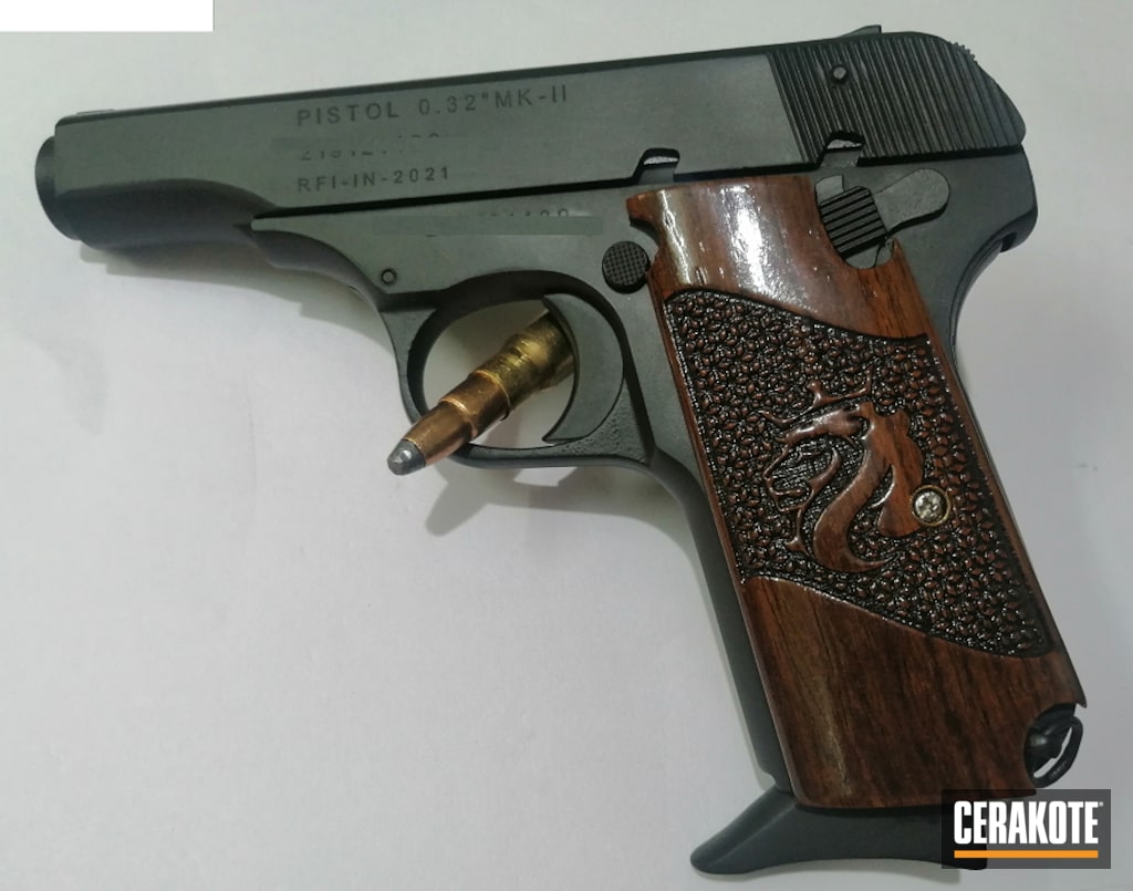 Indian Ordnance Factories Pistol and Revolver Cerakoted using Shimmer