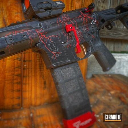 Powder Coating: Crimson H-221,S.H.O.T,Pistol,Armor Black H-190,AR Pistol,.223,Laser