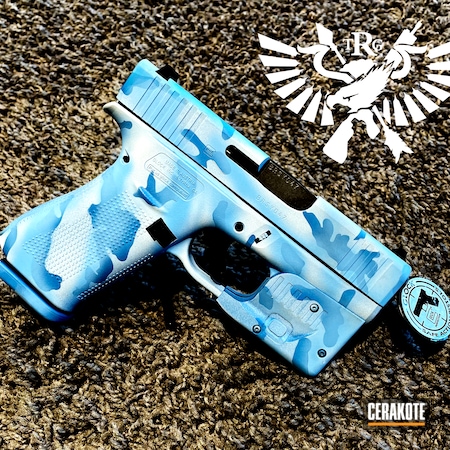 Powder Coating: Glock 43,9mm,Bright White H-140,Glock,Hot or Cold,Blue,S.H.O.T,POLAR BLUE H-326,Camo,Camouflage,White