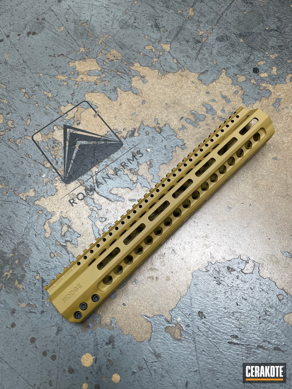 Ar Handrail Cerakoted Using Ral 8000 Cerakote Ar Handrail Cerakoted Using Ral 8000 Cerakote