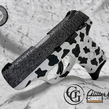 Tacticow Glittered Ruger Lc9s Pistol Cerakoted Using Stormtrooper White And Graphite Black