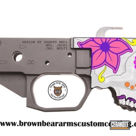Powder Coating: Bright White H-140,Spike's Tactical The Jack,S.H.O.T,SUNFLOWER H-317,.223,Sharps Brothers,Bright Purple H-217,Graphite Black H-146,Sugar Skull,PINK SHERBET H-328,TEQUILA SUNRISE H-309,Sharps Brothers MDL The Jack,Skull