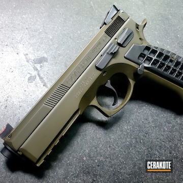 Cz 75 Pistol Cerakoted Using Magpul® O.d. Green And Graphite Black