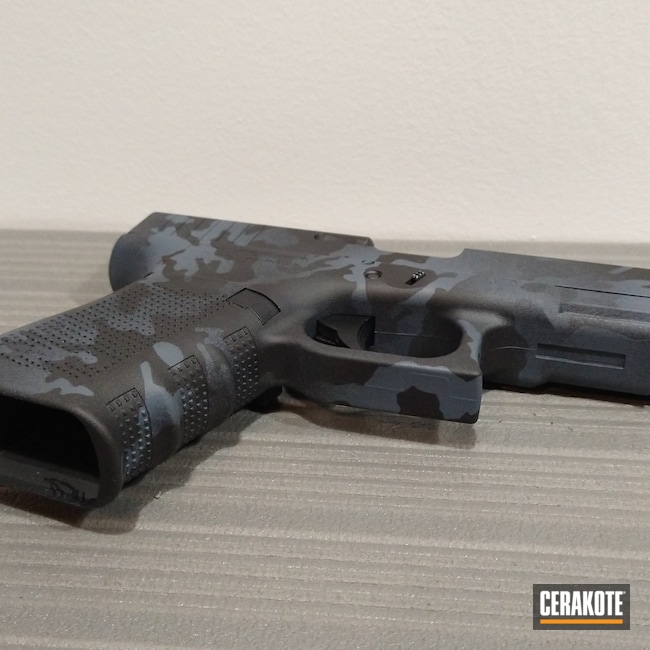 Cerakoted: Glock 19,9mm,Century Arms, Inc.,Armor Black H-190,Glock,MultiCam Black,MULTICAM® DARK GREY H-345