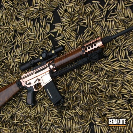 Powder Coating: Graphite Black H-146,Converted,English Walnut Furniture,Side Charger,Tactical Rifle