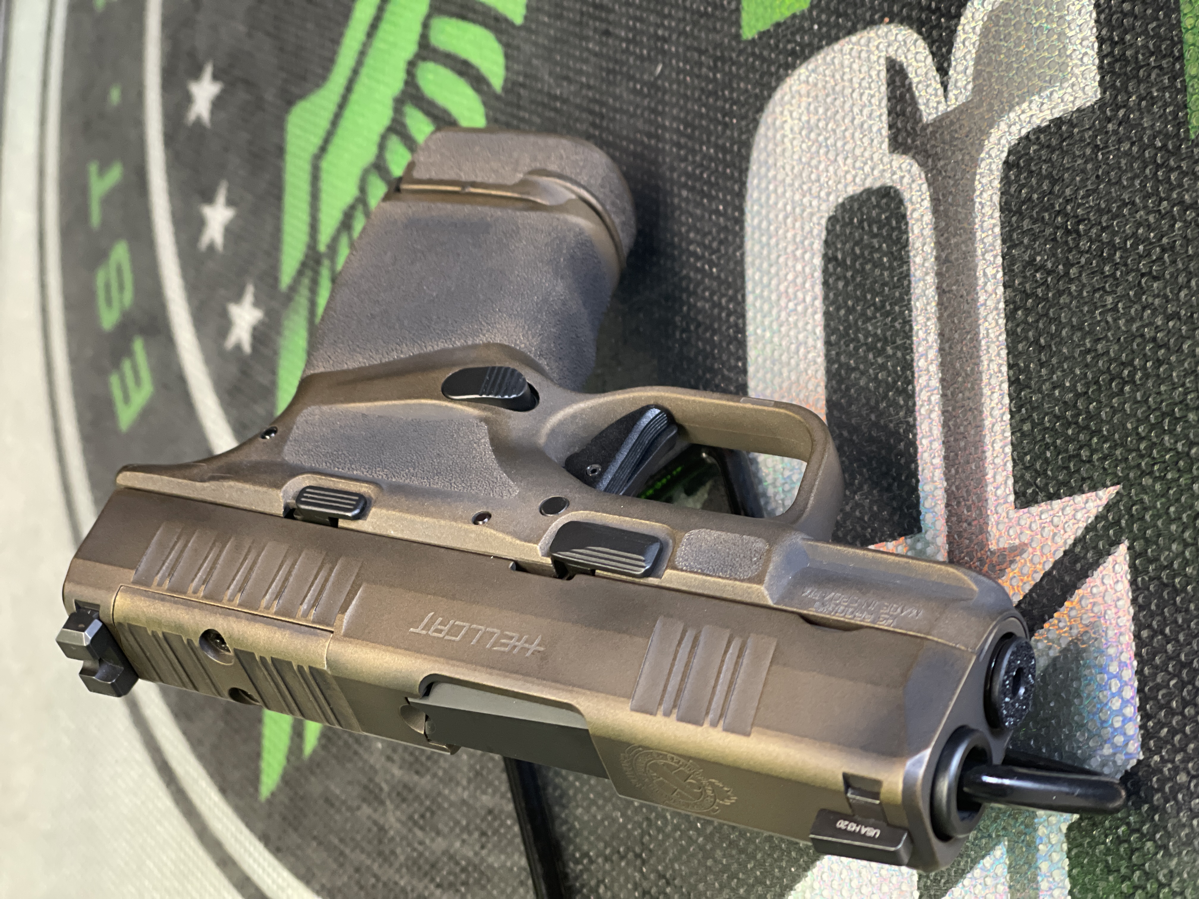 Springfield Armory Hellcat Pistol Cerakoted using Graphite Black and ...