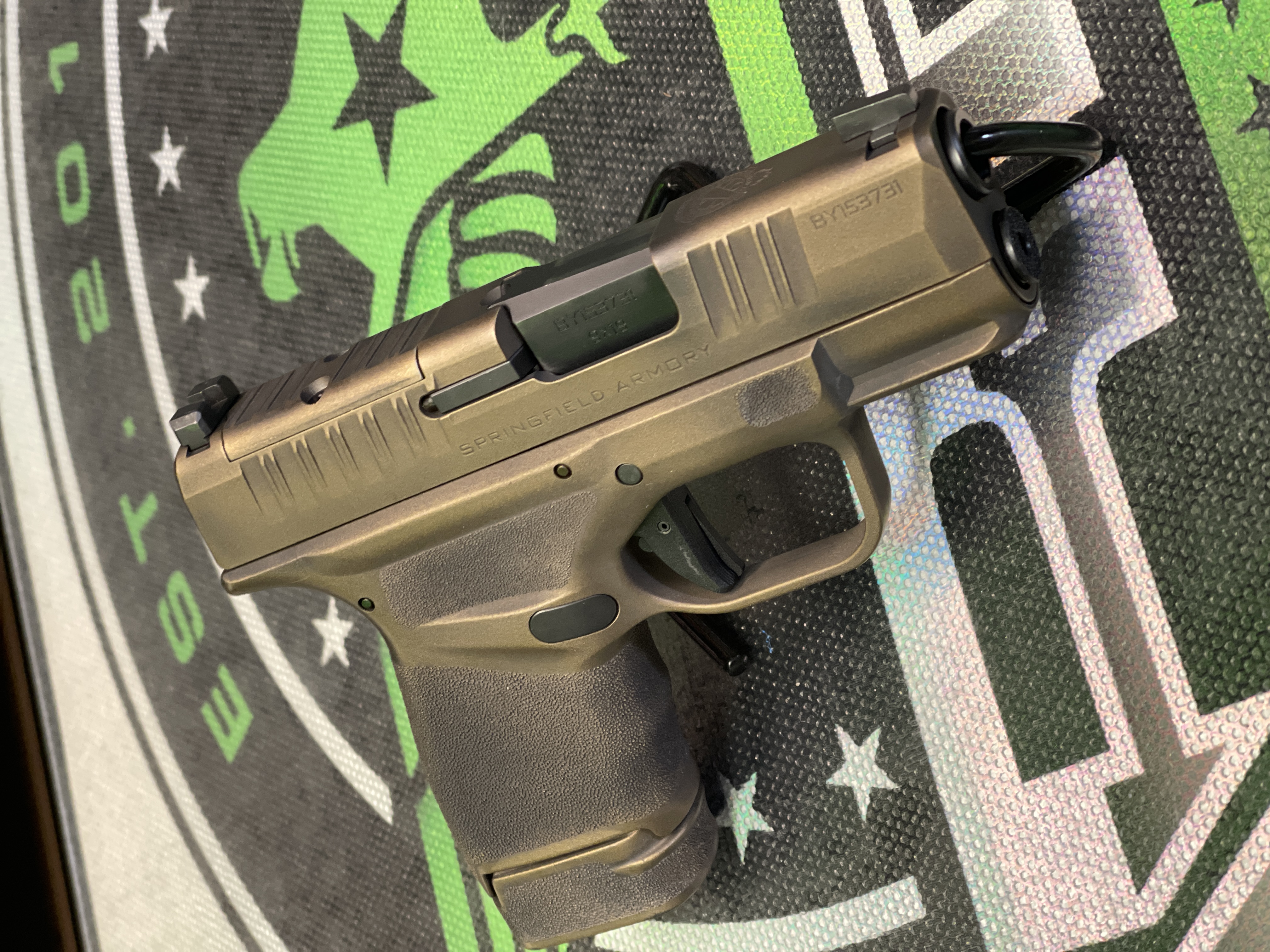 Springfield Armory Hellcat Pistol Cerakoted using Graphite Black and ...