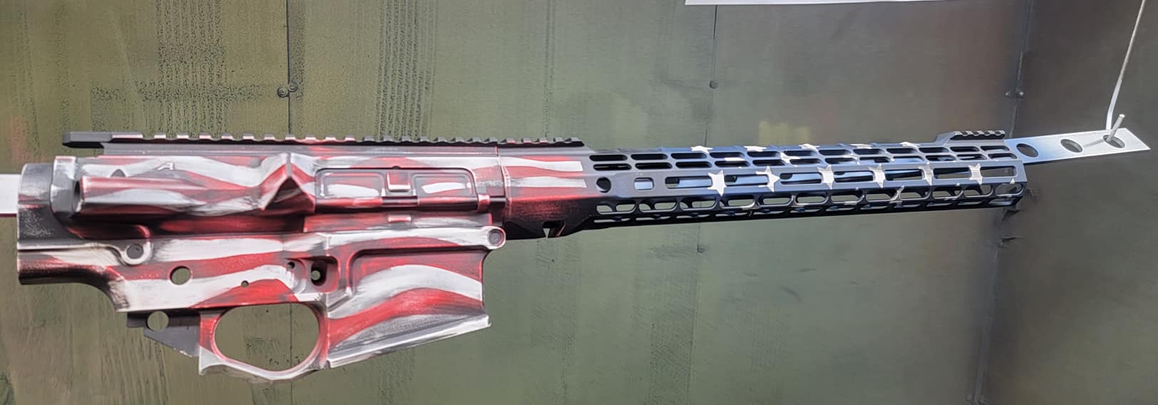 Battleworn American Flag Themed AR Builders Set Cerakoted using KEL-TEC ...