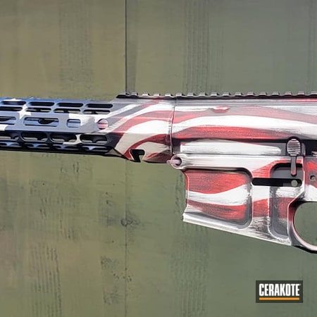Powder Coating: KEL-TEC® NAVY BLUE H-127,Bright White H-140,Tactical,S.H.O.T,AR-15,Graphite Black H-146,USMC Red H-167,Patriotic,Tactical Rifle,American Flag,AR Build,Distressed Flag,AR Project