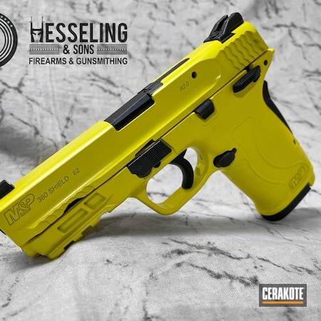 Powder Coating: Smith & Wesson,M&P Shield EZ,Yellow Jacket,Summer,S.H.O.T,.380,Bright Colors,Lemon Zest H-354,Bumblebee,Yellow