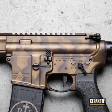 Custom Free-hand Camo Ar Cerakoted Using Vortex® Bronze, Midnight Bronze And Burnt Bronze