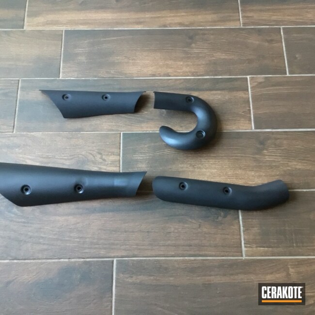 Indian Motorcycle Exhaust Cerakoted Using Graphite Black