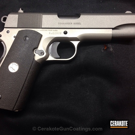 Powder Coating: Graphite Black H-146,1911,Handguns,Tungsten H-237,Colt,Titanium H-170