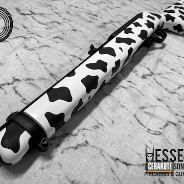 Cow Cam Ruger 10/22 Rifle Cerakoted Using Stormtrooper White And Graphite Black