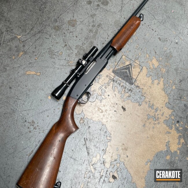 Remington Model 760 Rifle Cerakoted Using Midnight