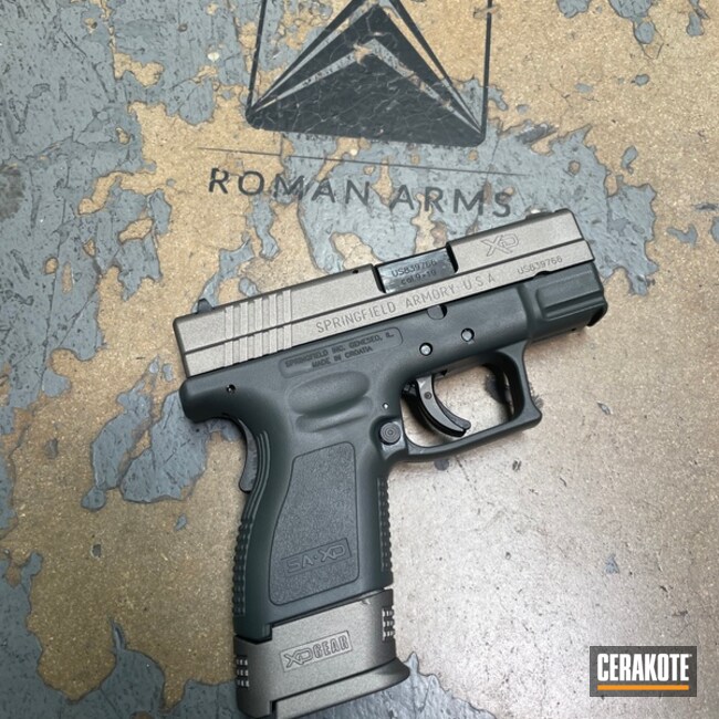 Springfield Xd-9 Pistol Cerakoted Using Savage® Stainless And Sig™ Dark Grey