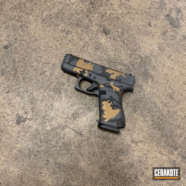 Custom Camo Glock 43x Cerakoted Using Sniper Grey Burnt Bronze And Gen