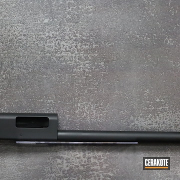 Mossberg Shotgun Receiver Cerakoted Using Graphite Black