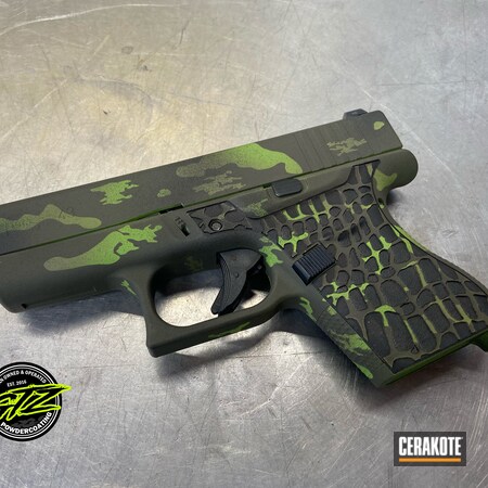 Powder Coating: Glock 43,Graphite Black H-146,Zombie Green H-168,S.H.O.T,Noveske Bazooka Green H-189