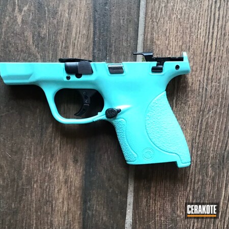 Powder Coating: Smith & Wesson,S.H.O.T,Pistol Frame,Robin's Egg Blue H-175
