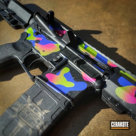 Powder Coating: Zombie Green H-168,Neon,S.H.O.T,Periwinkle H-357,Camo,AR-15,Rifle,Precision Tactical,Prison Pink H-141