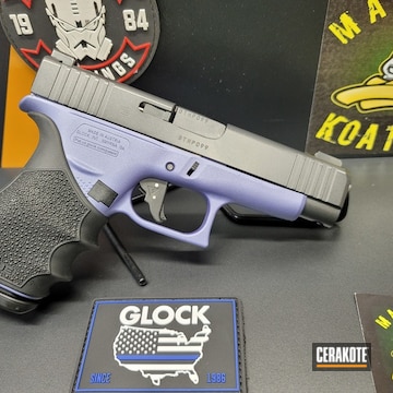 Glock 48 Cerakoted Using Crushed Orchid And Carbon Grey
