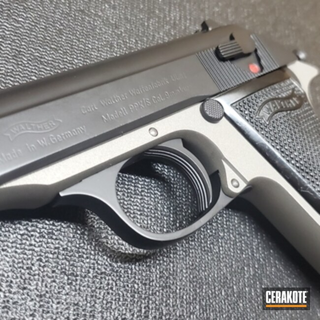 Walther Ppk Pistol Cerakoted Using Titanium And Blackout