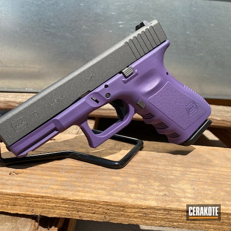 Powder Coating: 9mm,Glock,S.H.O.T,Glock 19,Bright Purple H-217,Tungsten H-237