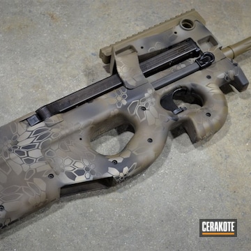 Kryptek Camo P90 Cerakoted Using Glock® Fde And Graphite Black