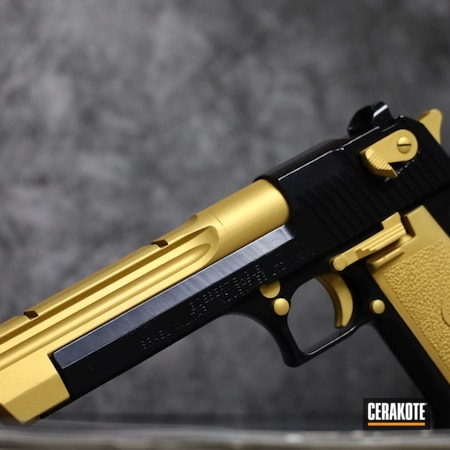 Powder Coating: .44 Magnum,BLACKOUT E-100,S.H.O.T,Pistol,Gold H-122,Desert Eagle,IMI,Handgun
